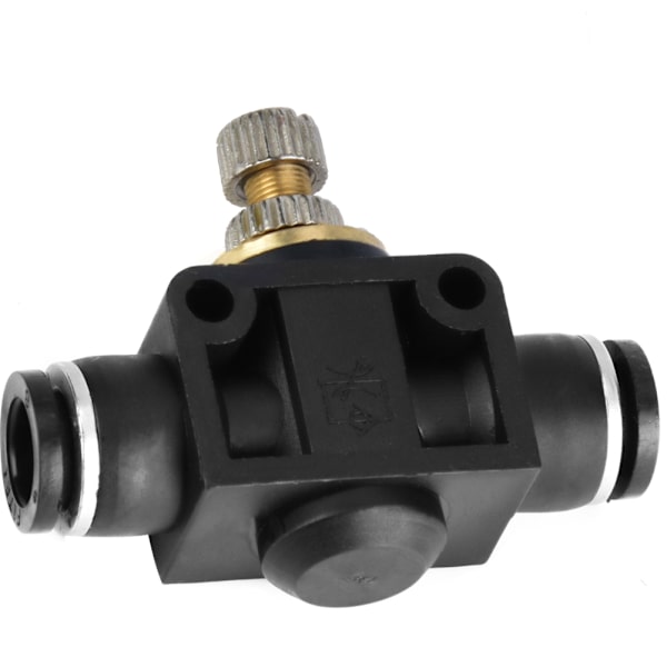4/6/8mm Rör Luftflödeskontroll T Form Rör Pneumatisk Koppling Regulatorventil (6mm)