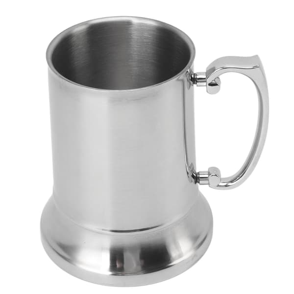 Ölmugg i rostfritt stål, halkfri, högtemperaturbeständig, modern ölkopp, kaffemugg 500ml