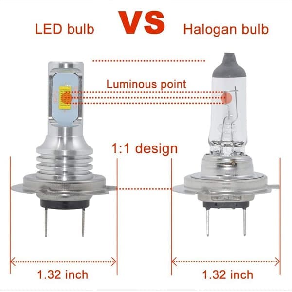 2 kpl H7 LED-auton muuntovalot DRL H4 ajovalot Bu 2 kpl