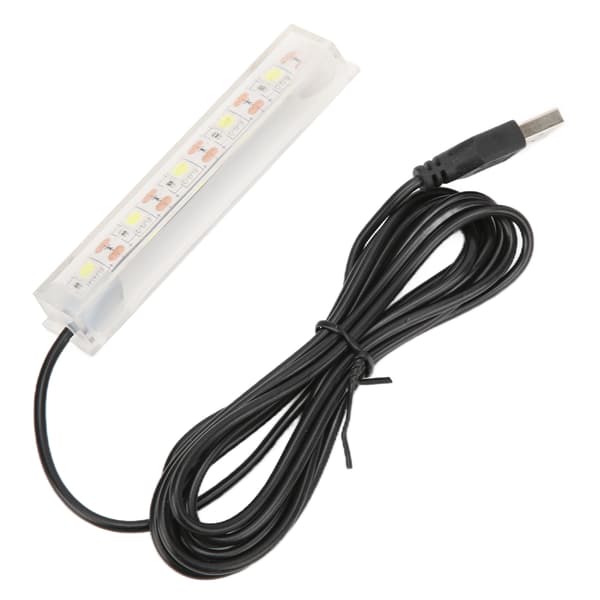Akvarium LED Lys Lille USB Betta Fisk Tank Hvidt Lys til Indendørs Akvarieplanter