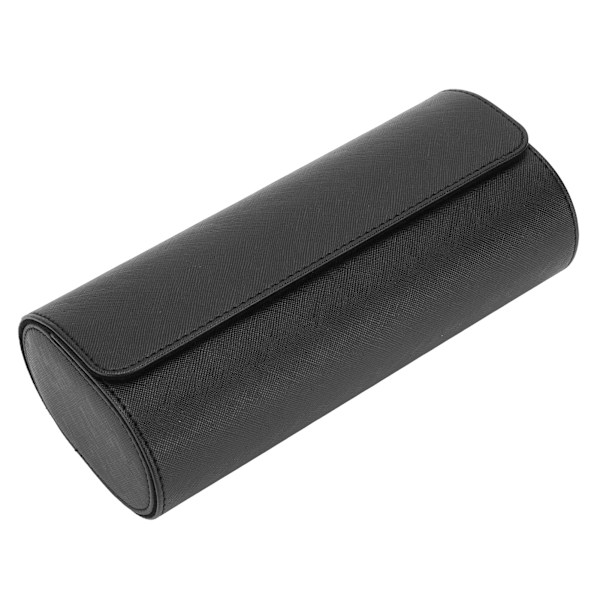 3 Fack Professionell PU Läder Klockförvaringslåda Resa Portabelt Klockfodral Organizer