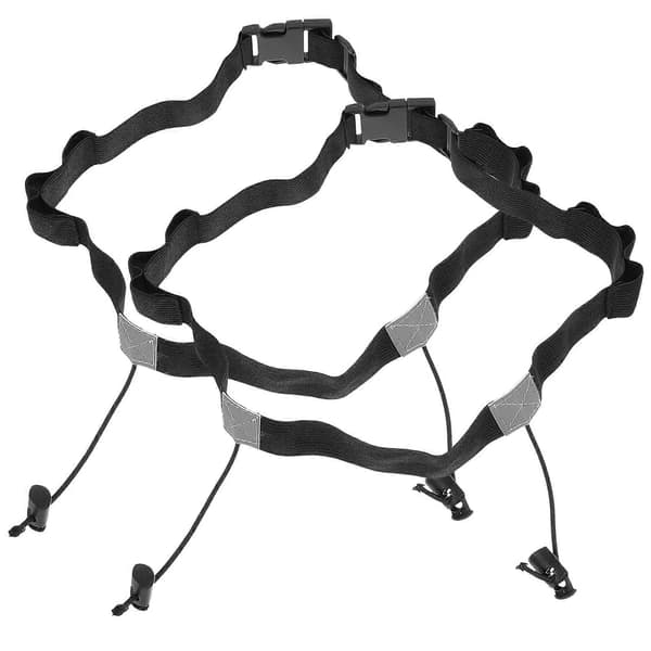 2 st triathlon nummerbälte med reflekterande design, fixeringsband för tävlingsbälte