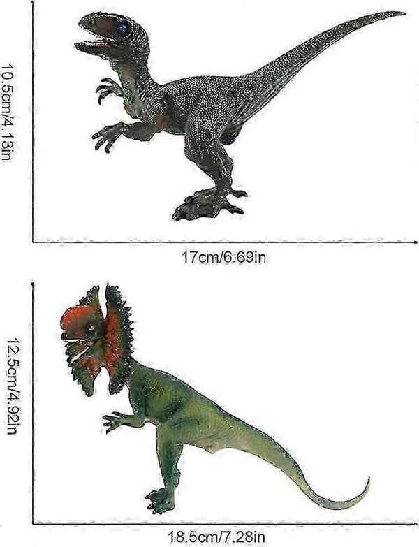 Dinosaurlegetøj til børn, stort dinosaurlegetøj, realistisk Dilophosaurus dinosaur actionfigur, dinosaursimulationslegetøj