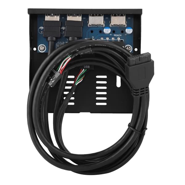 3,5-tums 19PIn T9 Pin Höghastighets USB3.0+USB2.0 4-Portars Diskettstations Frontpanel