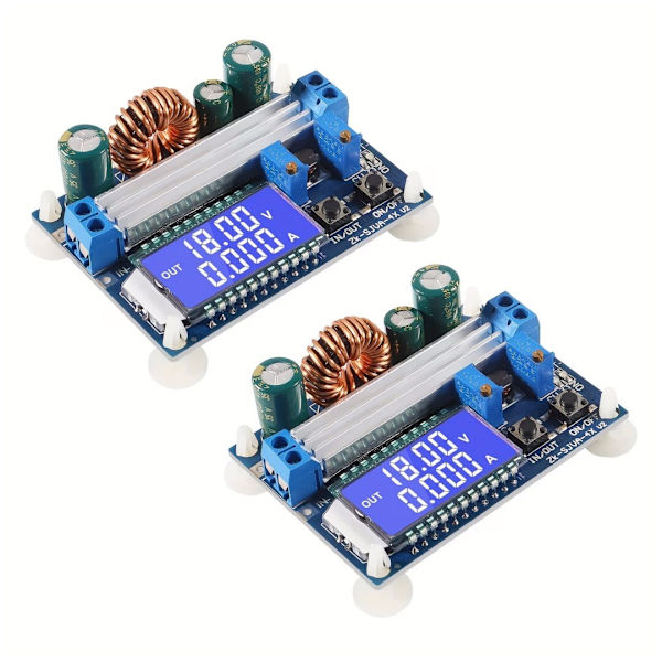 Buck-Boost Strømforsyningsmodulplade: Konstant Spænding/Konstant Strøm, LCD Digitalt Display, Voltmeter, Ammeter, Justerbar Buck/Boost