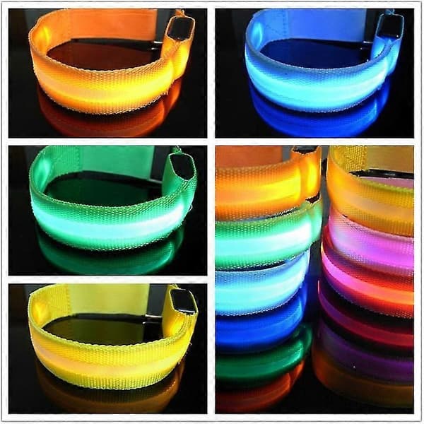USB-genopladeligt LED-armbånd til natløb, sikkerhedslys til udendørs sport til arm eller ben 01 USB charging