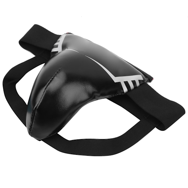 Grenskydd Svart PU Boxning Sanda Skrotchskydd Jockstrap Cup för 5‑9 Barn