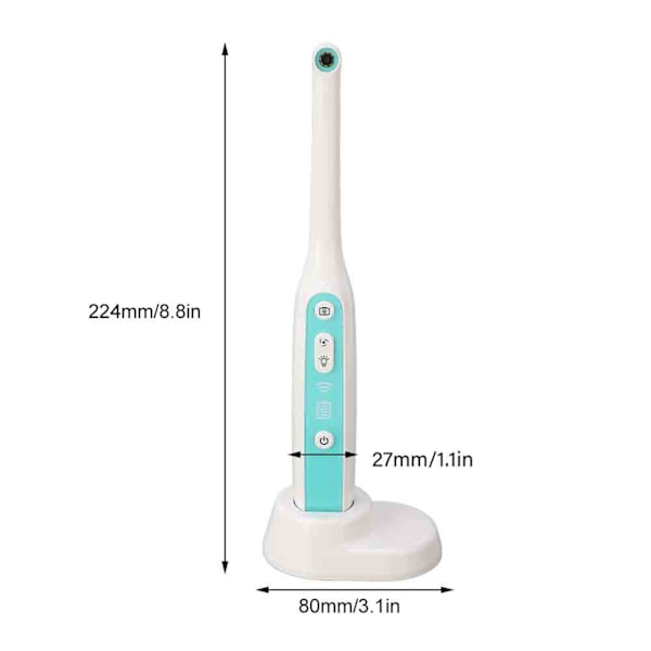 Ny WiFi Trådlös Tandkamera HD Intraoral Endoskop Med 8 LED-lampor