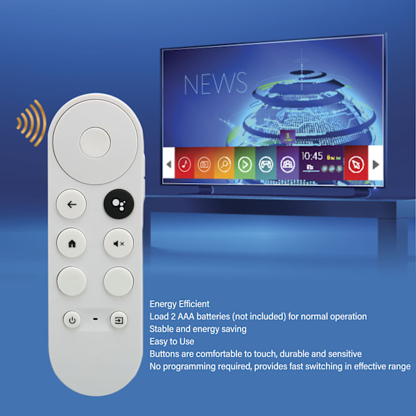 Google Chromecast 4K Snow Streaming Player Fjärrkontroll Ersättning