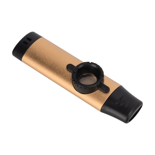 Metall Kazoo Resin Munstycke Justerbar Täthet Blåsinstrument med Flöjtmembran Guld