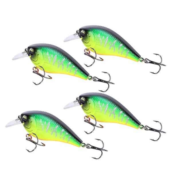 4 stk. kunstig simulation plastik minnow crank rock lokkemad fisketilbehør 1#