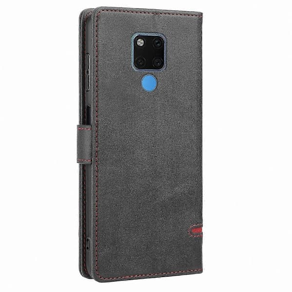 Mate 20 Flip Läder Plånboksfodral Black