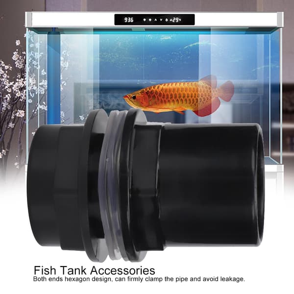 5 stk./sæt PVC Akvarium Vandrørsamling Lige Rørforbindelse Akvarietilbehør (40 mm)