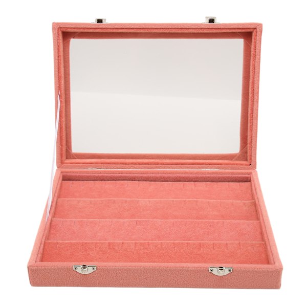Pin Display Case Klar Støvtæt Medalje Display Case Ramme til Mærker Pins Smykker Pink M