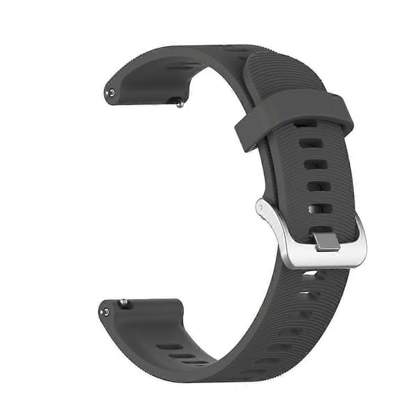 【03】Til Garmin Forerunner 245 645 Music Silikone Erstatningsarmbånd Urrem Dark gray