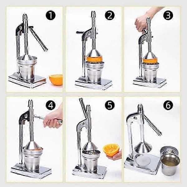 【03】Kraftfuld manuel citruspress håndpresse til citron, appelsin, lime, frugt, grøntsager Green