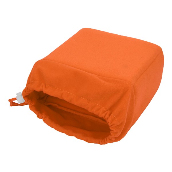 Vandtæt Stødsikker DSLR Kamera Linse Indsats Taske Polstret Etui Med Snøre (Orange)