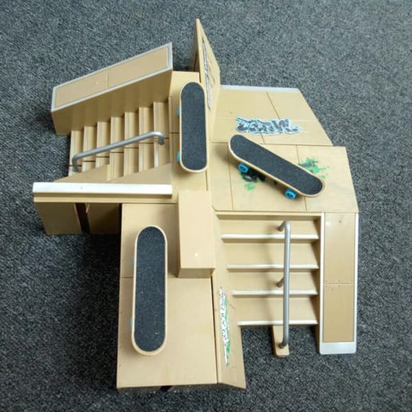 Skate Park Kit Rampe Dele til Finger Skateboard Holdbare Ultimative Parker Træningsrekvisitter