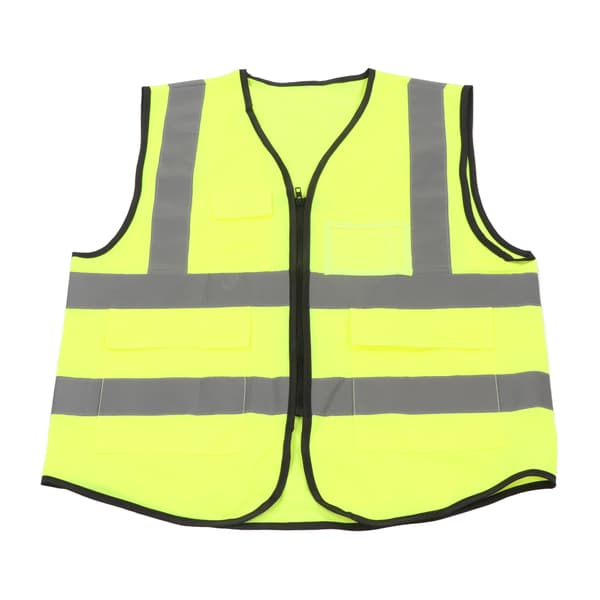 Reflekterende sikkerhedsvest, høj synlighed, polyester arbejdstøj med lomme til arbejder, ingeniør XL