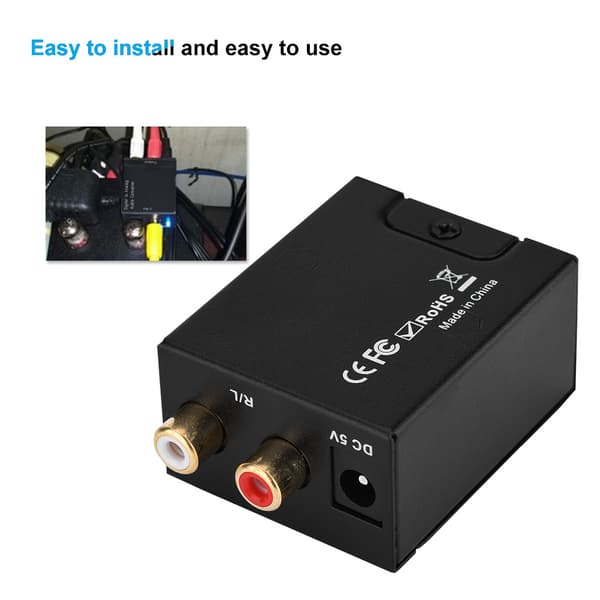 Digital Analog Audio Converter Optisk Fiber til Analog Digital Audio Dekodning