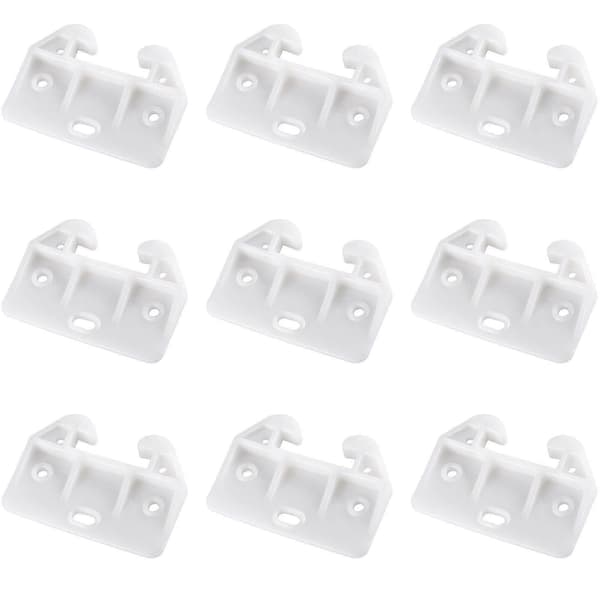 10 stk. plast skuffeføringer kommode garderobeskab skuffeføring hjem møbler reservedele White 5.8X4.1CM