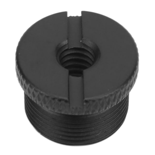 1/4 tum hona till 5/8 tum hane gängadapter Aluminiumlegering Mikrofon Skruvadapter Svart F18A