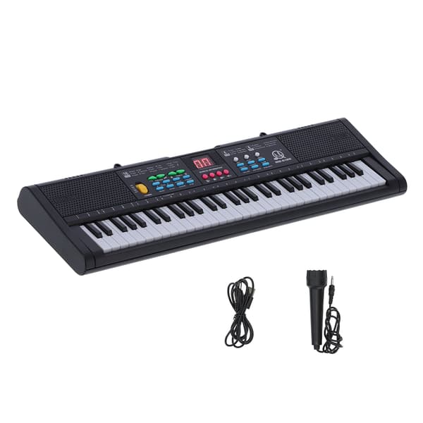 【03】Keyboard Klaverinstrument 61 Tangenter Elektrisk Digital Multifunktionel med Mikrofon MQ6186