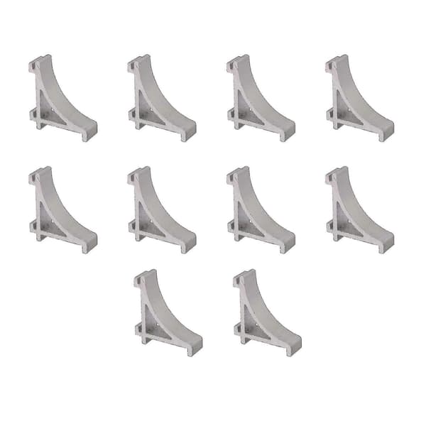 10 stycken krokar för hyllstöd i aluminiumlegering, silver, 2,3 cm, för kylskåp, A