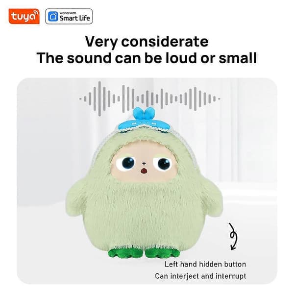 【03】AI Plyschrobot med Smart Röst & LED-ögon, Tuya App-kontroll Interaktiv Sällskapsleksak, USB Uppladdningsbart E-husdjur