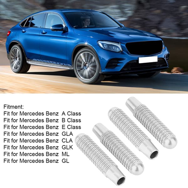 4 stk. Bildørlås Pin Knop Dæksel Passer til Mercedes Benz A B E CLA GLA GLK Klasse (Sølv)