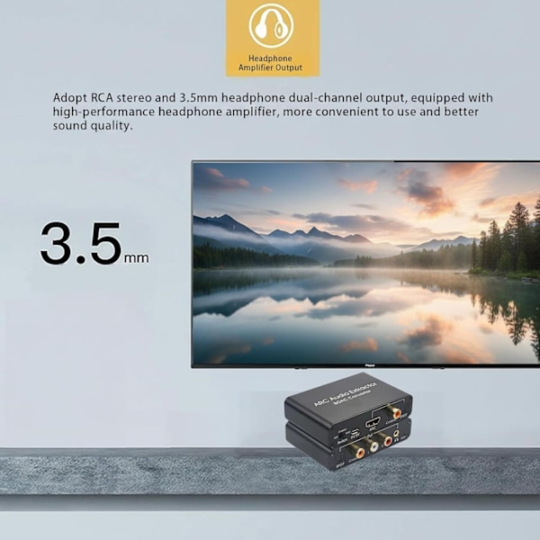 HDMI ARC Audio Extractor HDMI ARC Converter DAC-konverter CEC