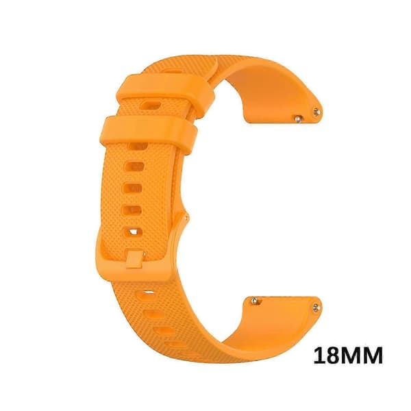 Smartklockor Armbandsbyte Snabbkoppling Mode Sportarmband Klockarmband för Smartklockor Amber Yellow 18mm