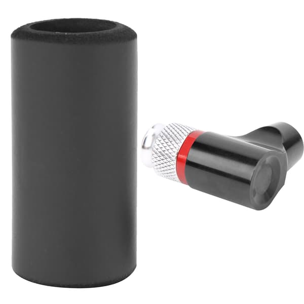 Håndpumpe til cykeldæk, bærbar mini CO2-pumpe med svampesleeve, sort