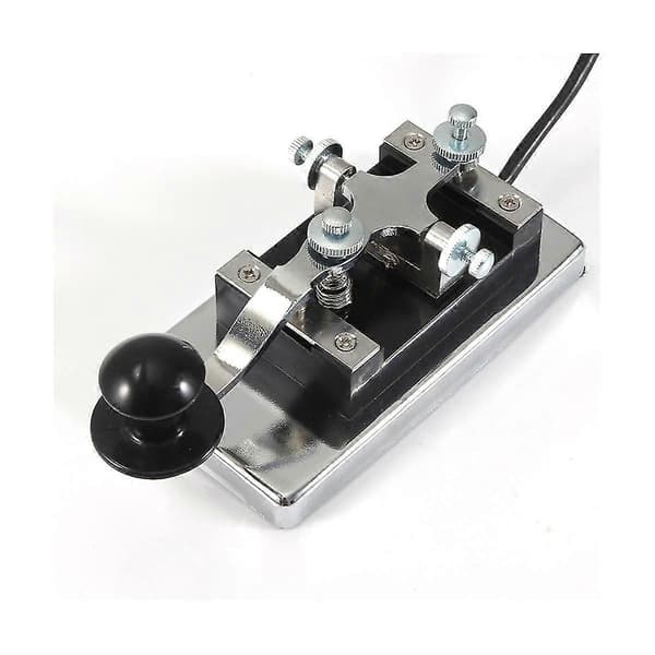 【03】3,5 mm rustfrit stål K4 Morse-nøglesæt Plug Manuel telegraf Morse-nøgle Praktisk Cw Morse-nøgle kompatibel med As Shown