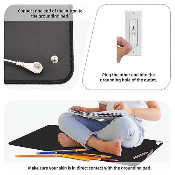【03】Grounding Mat Anti-fatigue Mat for Sleep & Work, ESD Safe Conductive Grounding Pad for Home Office