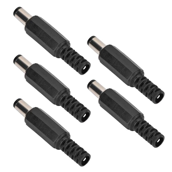 5 st 2,1 mm x 5,5 mm Hane DC Strömkontakt Jack Koaxialkontakt Adapter
