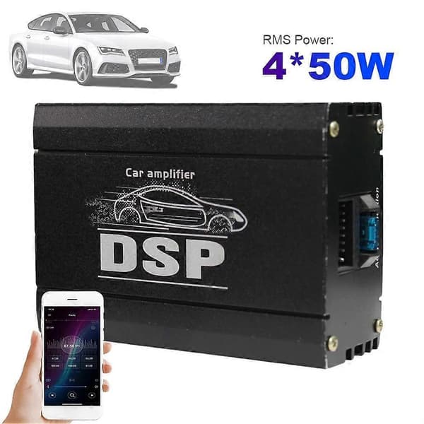 4x50W för bil DSP digital ljudprocessor 4 in 6 ut för DSP bilslutsteg för bil DSP-förstärkare Black