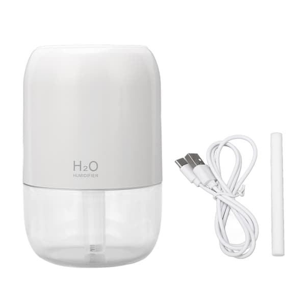200 ml Aromaterapi Diffuser Aroma Diffuser Aromaterapi Maskine Tåge Luftfugter med 7 Farverige Ambient Lys til Husholdnings Soveværelse Bil Skrivebord Hvid