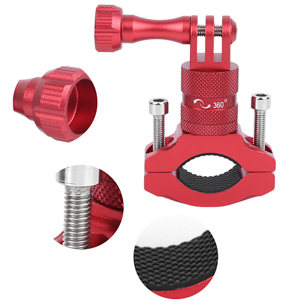 Til GoPro Action Camera Aluminium Alloy Cykelbeslag Fast Support 360 Graders Cykelklemme