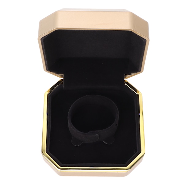 LED Armbånd Opbevaringsboks Bærbar Elegant Smykker Armbånd Display Case Organizer til Bryllupsforslag Guld