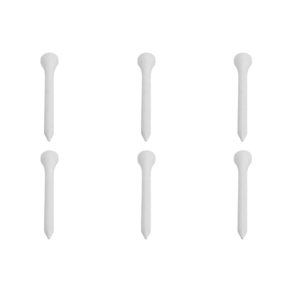 50 st Golf-tees i lönnträ, vit, lång bollbas, set för utomhussporter, 70 mm / 2,76 tum