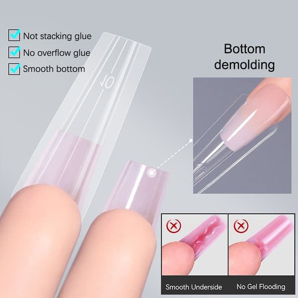 【03】Sandwich Dual Nail Forms 240 pcs 15 sizes quick extensions - dual form A