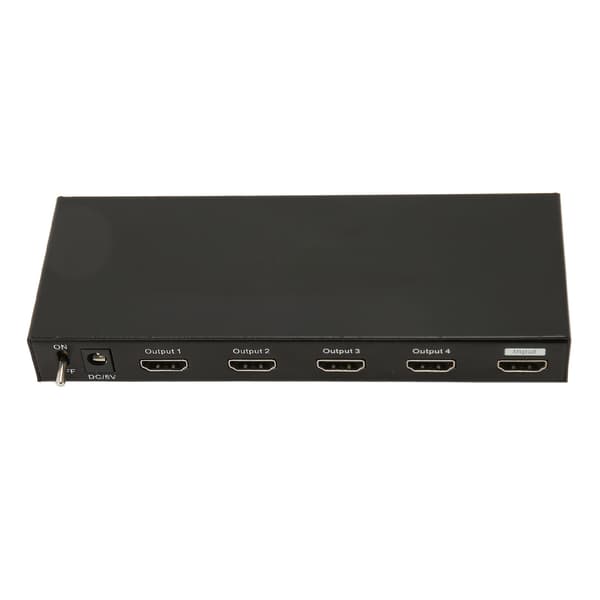 HD Multimedia Interface Splitter Professionell 4K 30Hz 3D Visuella Effekter 1 in 4 Ut HD Multimedia Interface Splitter 100V‑240V EU-kontakt