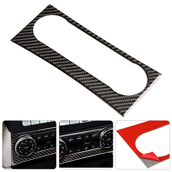 Kolfiber Mittkonsol Luftkonditionering Trimskydd för Mercedes W204 2005-2012