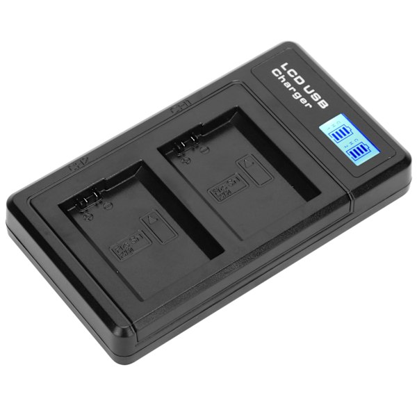 LCD-skærm Lithium Batteri Dobbelt Oplader USB Opladningsbase til NPFW50