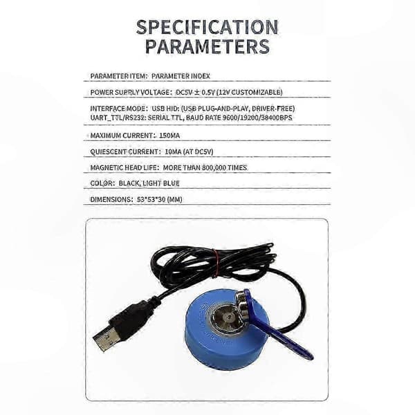 Magnetisk USB-kortlæser til adgangskontrol og betalingssystemer