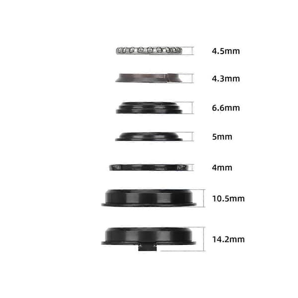 Styrelagerskålsæt Headset til Xiaomi 5/5Pro/5Max El-løbehjul Roterende Styrsæt Løbehjulstilbehør Black