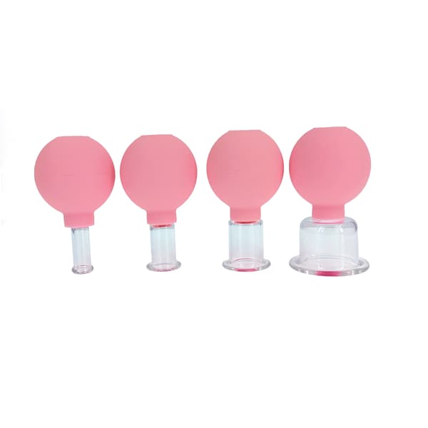 【03】Massagekopper i gummi Vakuum Cupping Glas Ansigtsløft Krop Ansigtskopper Anti Cellulite Kinesisk Cupping Terapi Værktøj