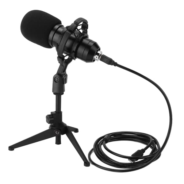 Kondensatormikrofon Kit Stativ USB-kontakt Set Inspelningsmikrofon Live-sändningsutrustning