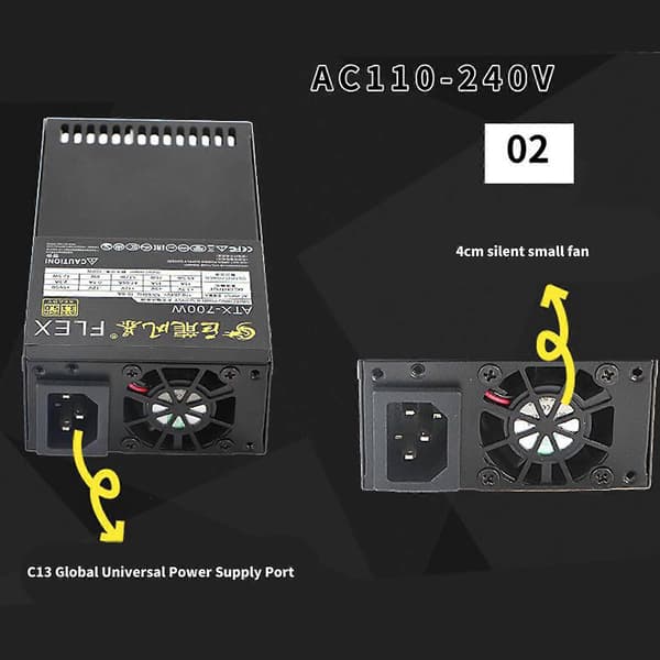 700W strømforsyning til stationær computer, fuld modul, switch-strømforsyning, pladsbesparende pc-strømforsyning, flerfarvet 2 6plus2Pin